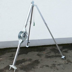 Aluminium driepoot met lier