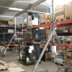 Aluminium portaalkranen verrijdbaar