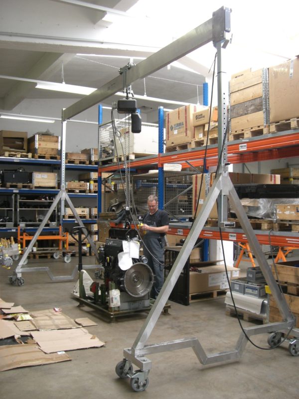 Aluminium portaalkranen verrijdbaar