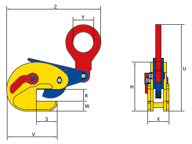 Terrier TOBK balkenklem voor gebruik op kopse kanten - Afbeelding 2