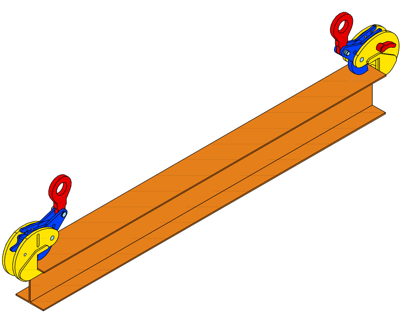 Terrier TOBK balkenklem voor gebruik op kopse kanten - Afbeelding 3