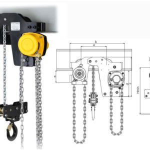 Sneltakel met loopkat zeer korte bouwhoogte ESTGL